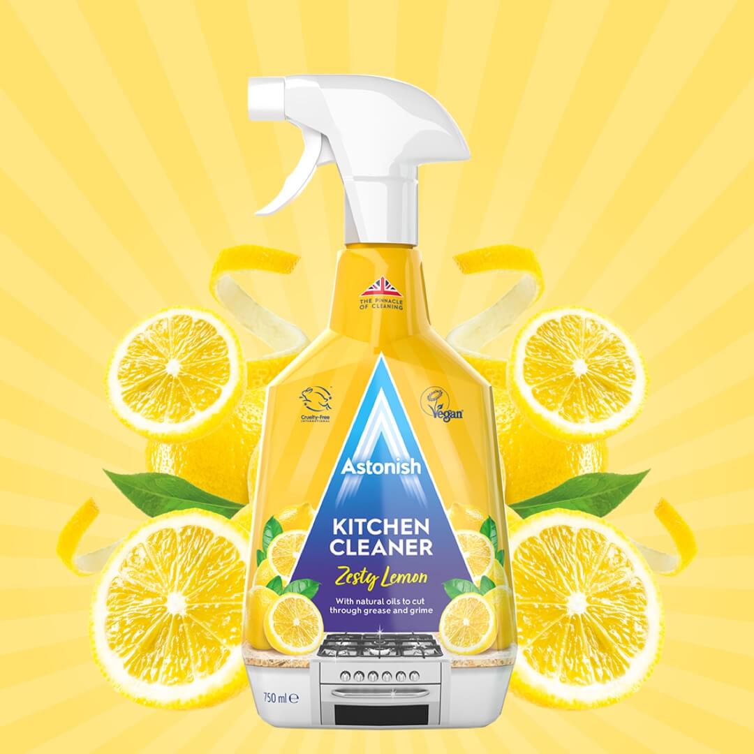 Astonish_1080x1080_Product_Hero_KITCHEN_CLEANER_ZESTY_LEMON_1.jpg Astonish Kitchen Spray do  Kuchni CYTRYNA 750ml - obrazek 1