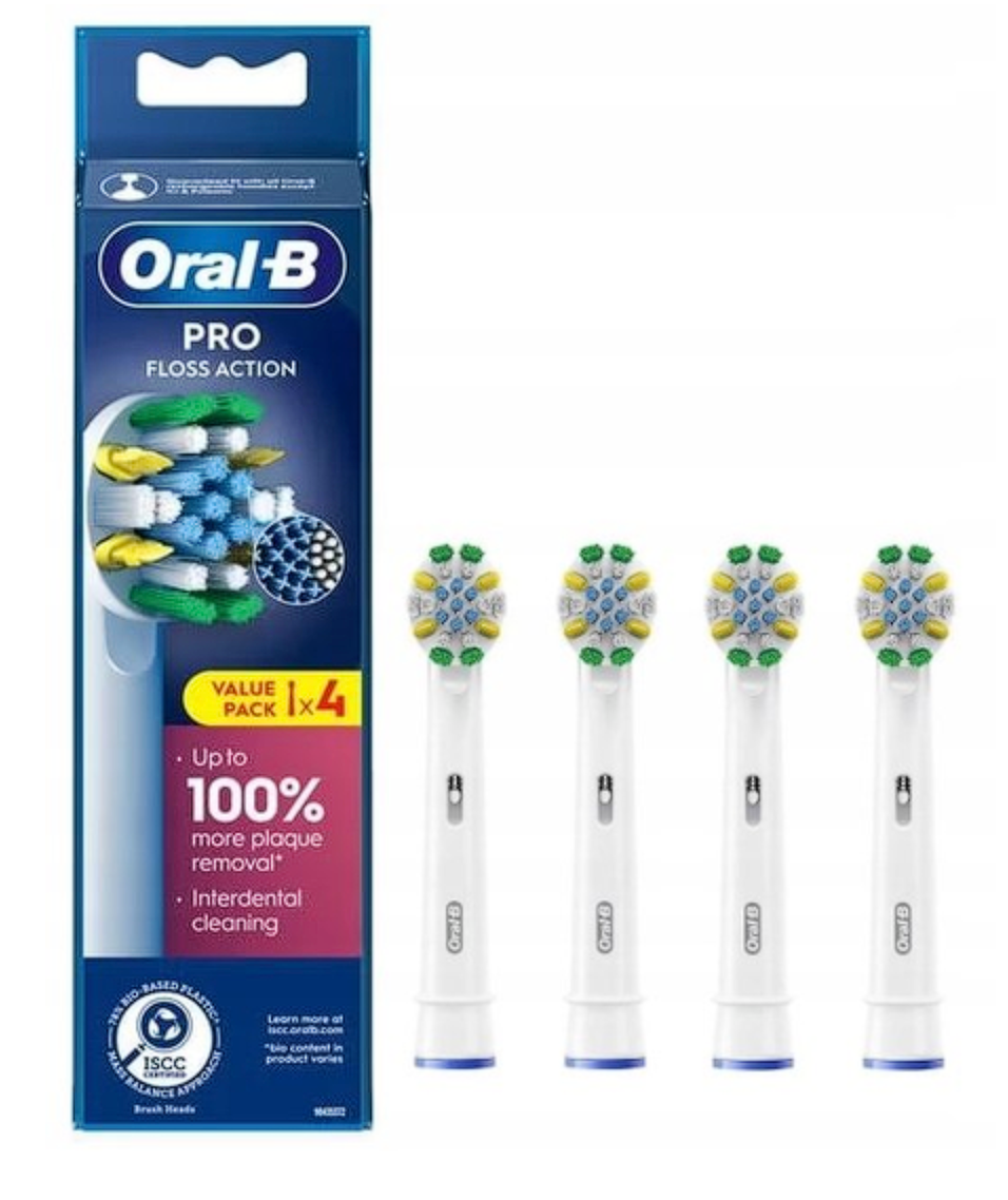 ORAL-B FLOSS ACTION PRO Końcówki Wymienne Do Szczoteczki Elektrycznej 4 szt