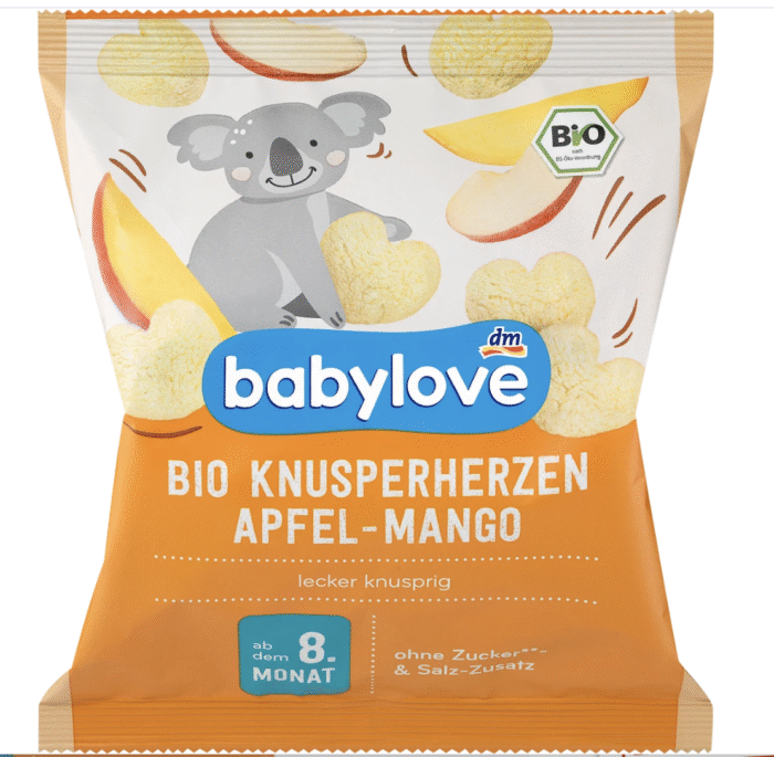 Chrupki dla dzieci, jabłko-mango, od 8. miesiąca życia, 30 g - obrazek 1