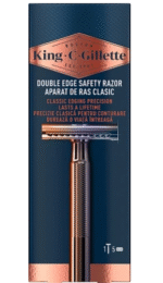 King C Gillette Double Edge, maszynka do golenia  + 5 szt żyletek - obrazek 2
