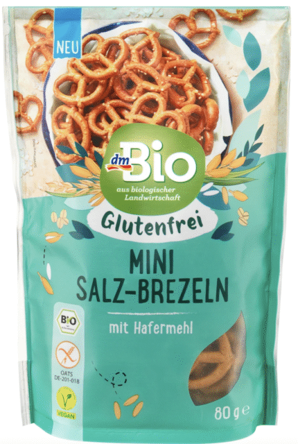 Owsiane precelki z solą, bezglutenowe, 80 g Bio