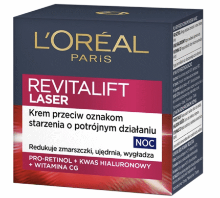 L'Oréal Paris Revitalift Laser  krem przeciwstarzeniowy o potrójnym działaniu na noc 50 ml