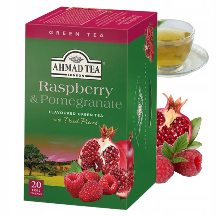 Ahmad Tea Raspberry Pomegranate 20 torebek - obrazek 2