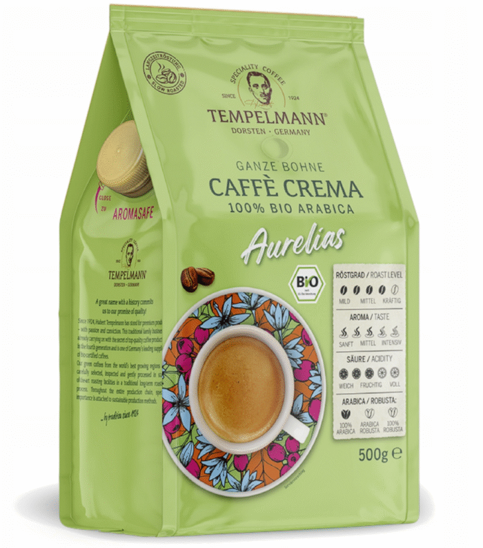 Kawa ziarnista TEMPELMANN Aurelias Crema Bio 500g - obrazek 1