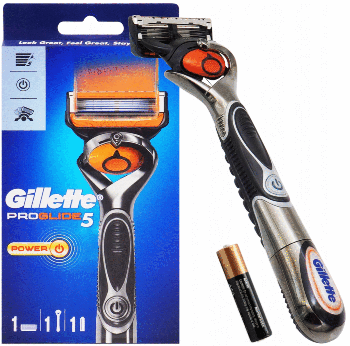 MASZYNKA DO GOLENIA GILLETTE PROGLIDE POWER FLEXBALL OSTRZE -RĄCZKA-BATERIA. - obrazek 1