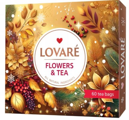 LOVARE Flowers & Tea Zestaw Świąteczny 60szt