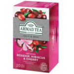 Herbata dzika róża i wiśnia Rosehip, Hibiscus & Cherry Ahmad Tea 20t