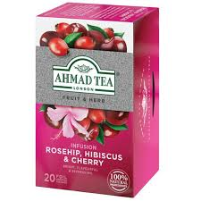 Herbata dzika róża i wiśnia Rosehip, Hibiscus & Cherry Ahmad Tea 20t