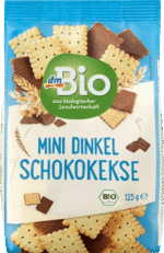Mini ciasteczka orkiszowe z czekoladą, 125 g