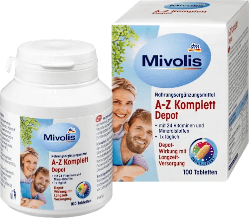 Kompleks witamin i minerałów A-Z w tabletkach depot, 144 g