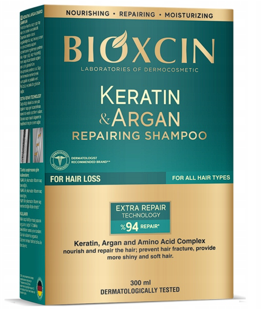 Bioxcin Keratin & Argan Szampon do włosów wypadających 300ml