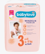 Pieluszki Premium, rozmiar 3, midi, 4-9 kg, 46 szt.
