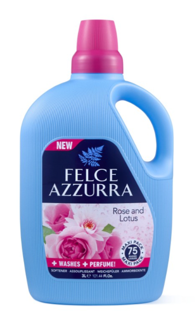 Felce Azzurra Płyn do płukania 3 l Rose & Lotus 75 prań – włoski płyn o kwiatowym zapachu róży i lotosu