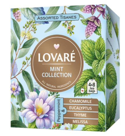 Lovare ziołowa liściasta Kolekcja Herbat  Assorted Mint Tea 32 tor x 1,3g