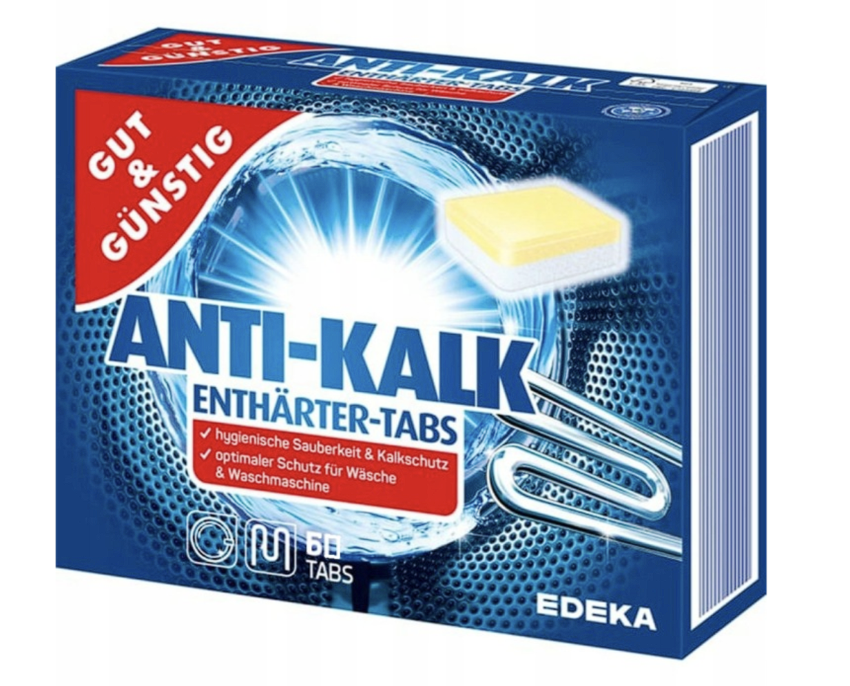 Odkamieniacz w tabletkach pralek Gut&Gunstig ANTIKALK 60 tabletek