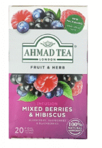 Ahmad Tea  Herbata owoce leśne Mixed Berries & Hibiscus  20 torebek