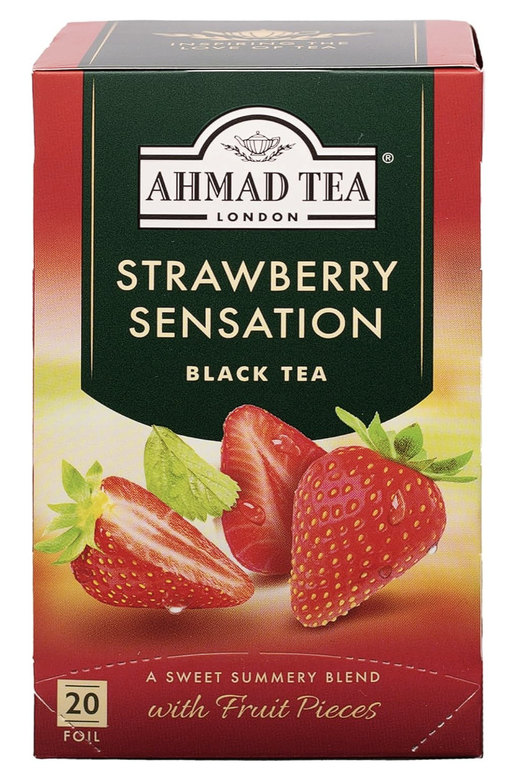 Ahmad Tea Herbata czarna truskawkowa Strawberry Sensation 20 torebek