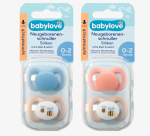 babylove Smoczek uspokajający silikonowy symetryczny 0–2 miesiące, 2 szt.