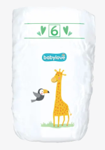 Babylove Pieluszki Premium, rozmiar 6, XL, 15-20 kg, JUMBOPACK, 64 szt. - obrazek 2