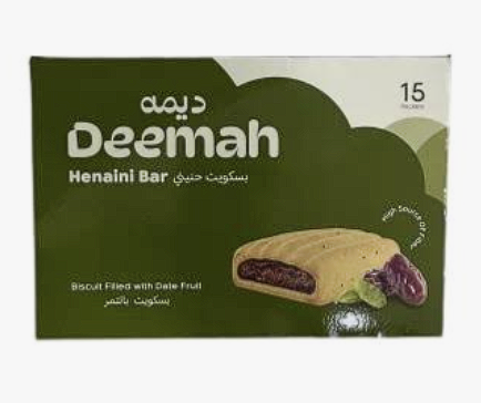 Deemah Henaini Date Bar – Kruche Ciastka z Nadzieniem Daktylowym Henaini 15 × 25 g