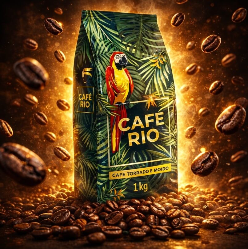 CAFE RIO  BRAZYLIA Kawa ziarnista 1kg ARABICA 100%