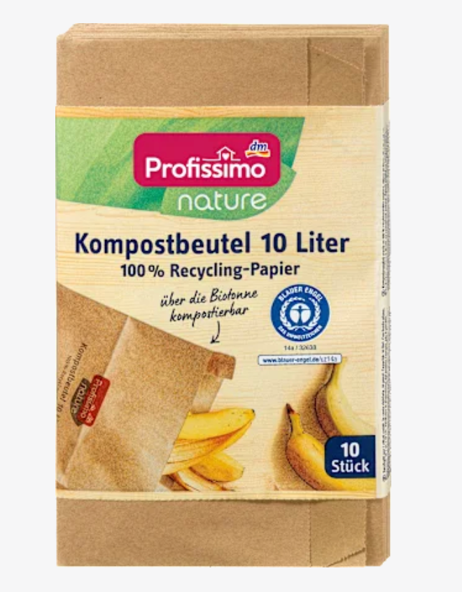 Profissimo Worki papierowe na śmieci, 10 L, kompostowalne, 10 szt.