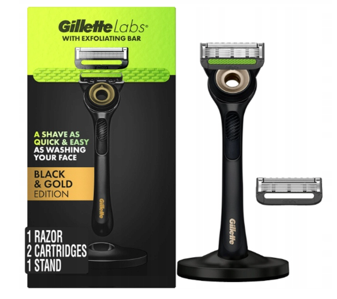 Gillette Labs Black Gold Edition Maszynka Golarka +  wkłady