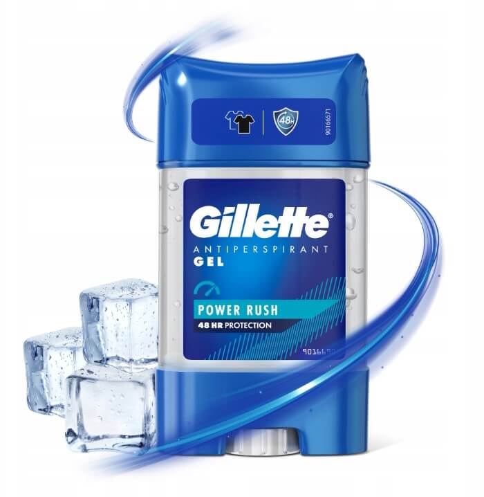 GILLETTE Power Rush  Antyperspirant Żel Sztyft 70ml