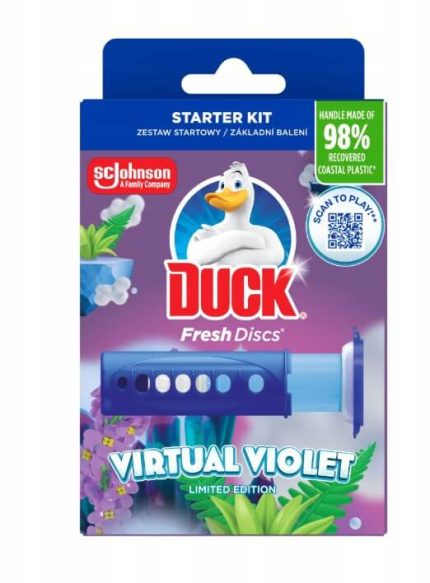 DUCK WC DISCS 36ML 6 SZT VIRTUAL VIOLET - KRĄŻKI ŻELOWE DO WC - STARTER