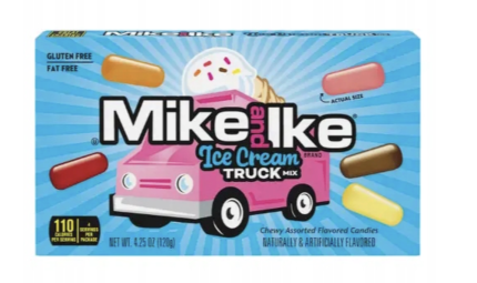 MIKE AND IKE Ice Cream Truck Mix 120g – Amerykańskie Cukierki Do Żucia o Smaku Lodów