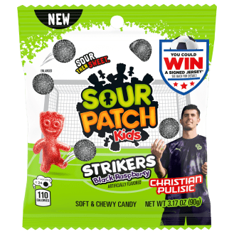 SOUR PATCH KIDS Strikers Black Raspberry 90g  Żelki Czarna Malina